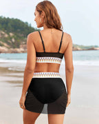 Boho Zigzag Bikini Set with Mesh Skirt Avila Swim Swimwear Beachwear