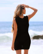 Crochet Ring Detail Beach Cover Up Dress Avila Swim Swimwear Beachwear