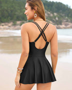 Double Strap Tie Side One-Piece Swim Dress Avila Swim Swimwear Beachwear
