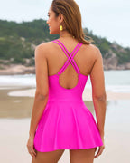 Double Strap Tie Side One-Piece Swim Dress Avila Swim Swimwear Beachwear