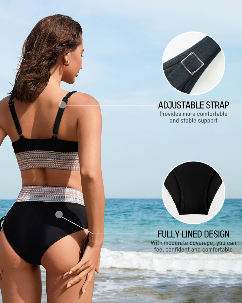 Flattering Deep V High-Waist Bikini Avila Swim Swimwear Beachwear