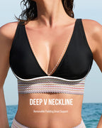 Flattering Deep V High-Waist Bikini Avila Swim Swimwear Beachwear