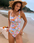 Floral Corset One-piece mesh skirt Swimsuit Avila Swim Swimwear Beachwear