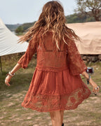Floral Sheer Mesh Lace Beach Cover Up Dress Avila Swim Swimwear Beachwear