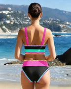 Malibu 3-Piece Colorblock Bikini Set with Skirt Avila Swim Swimwear Beachwear