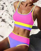Malibu 3-Piece Colorblock Bikini Set with Skirt Avila Swim Swimwear Beachwear