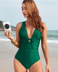 Mesh Backless Ruched One-Piece Swimsuit Avila Swim Swimwear Beachwear