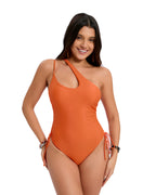 One-Shoulder Ruched Swimsuit Avila Swim Swimwear Beachwear
