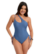 One-Shoulder Ruched Swimsuit Avila Swim Swimwear Beachwear