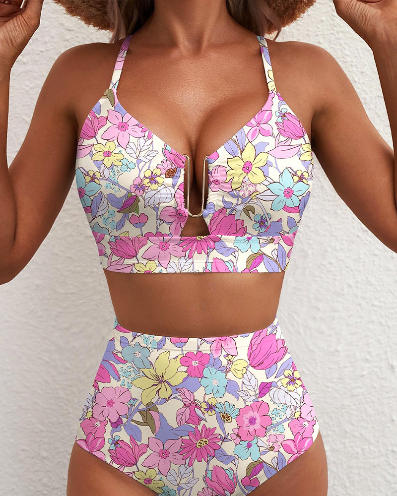 Paloma Sculpt U-Wire Printed Bikini Set Avila Swim Swimwear Beachwear