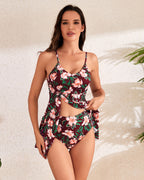 Elegant Split-Hem Swimdress