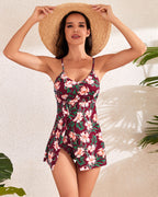 Elegant Split-Hem Swimdress