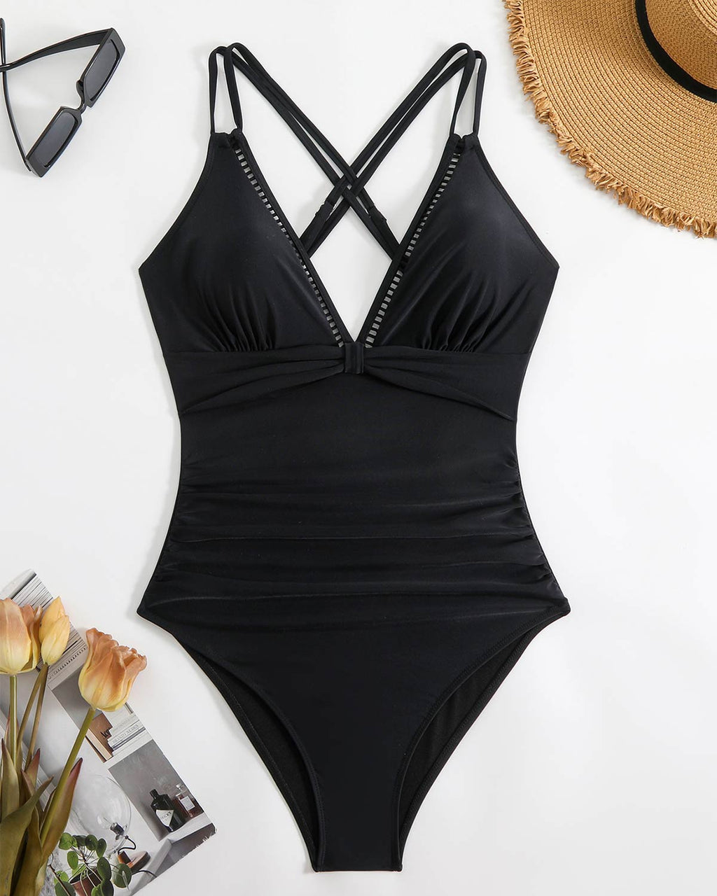 Solea Sculpt V-Neck One Piece Avila Swim Swimwear Beachwear