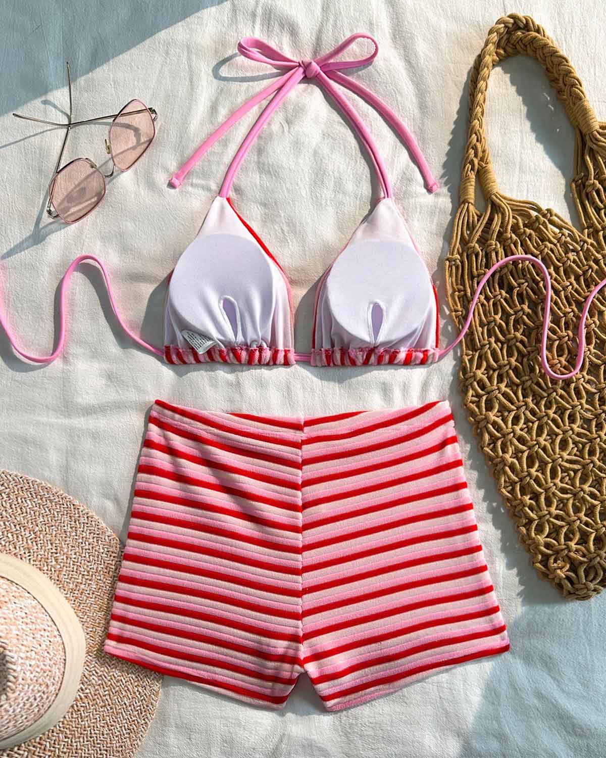 Striped Halter Bikini Set Avila Swim Swimwear Beachwear
