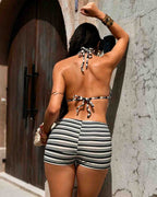 Striped Halter Bikini Set Avila Swim Swimwear Beachwear