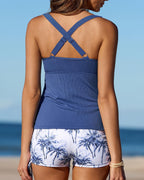 Tummy Control Two-Piece Tankini Shorts Avila Swim Swimwear Beachwear