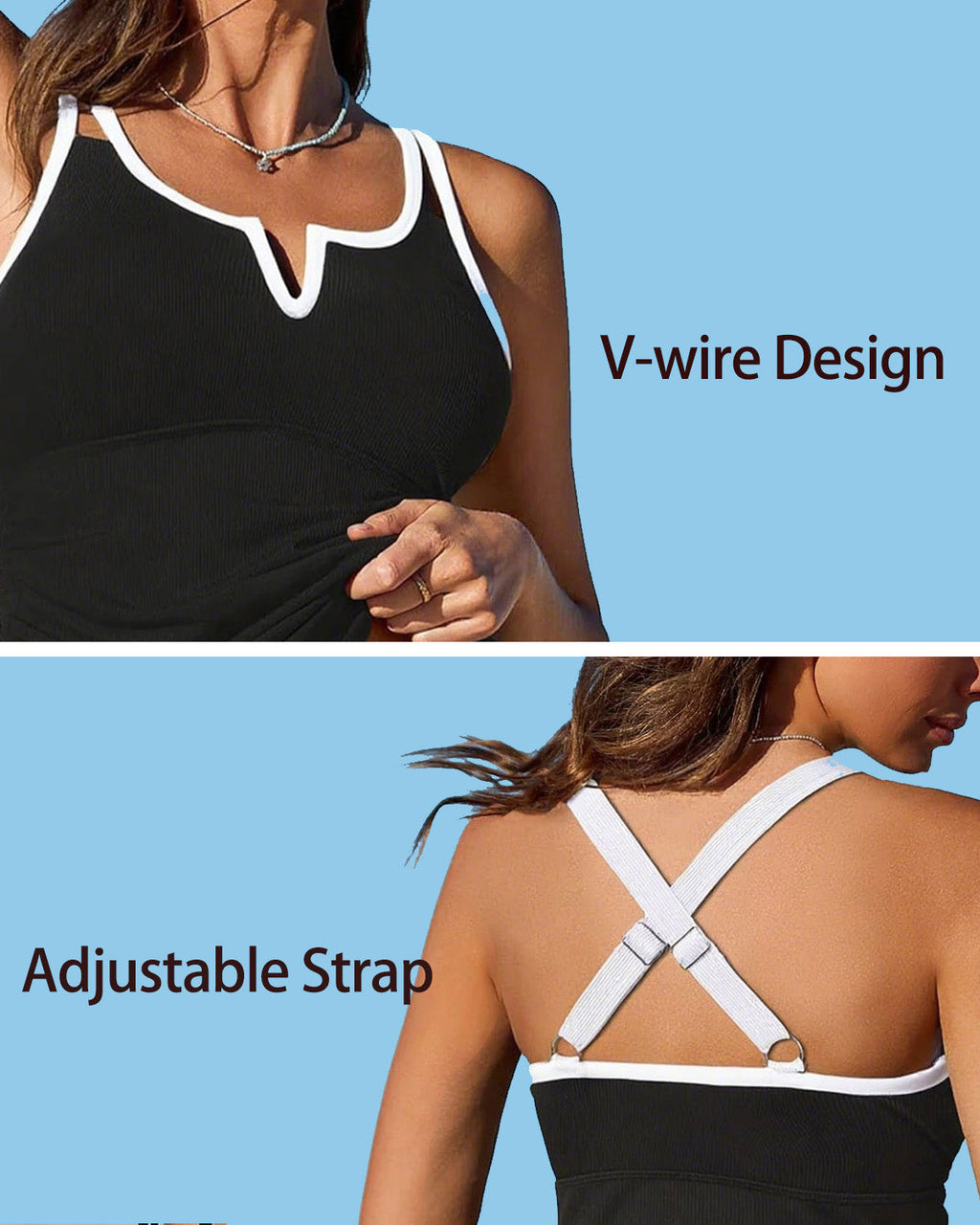 Tummy Control Two-Piece Tankini Shorts Avila Swim Swimwear Beachwear