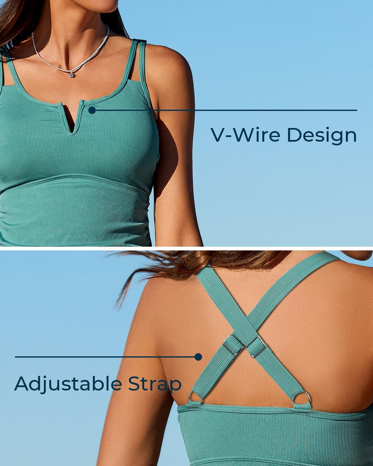Tummy Control Two-Piece Tankini Shorts Avila Swim Swimwear Beachwear