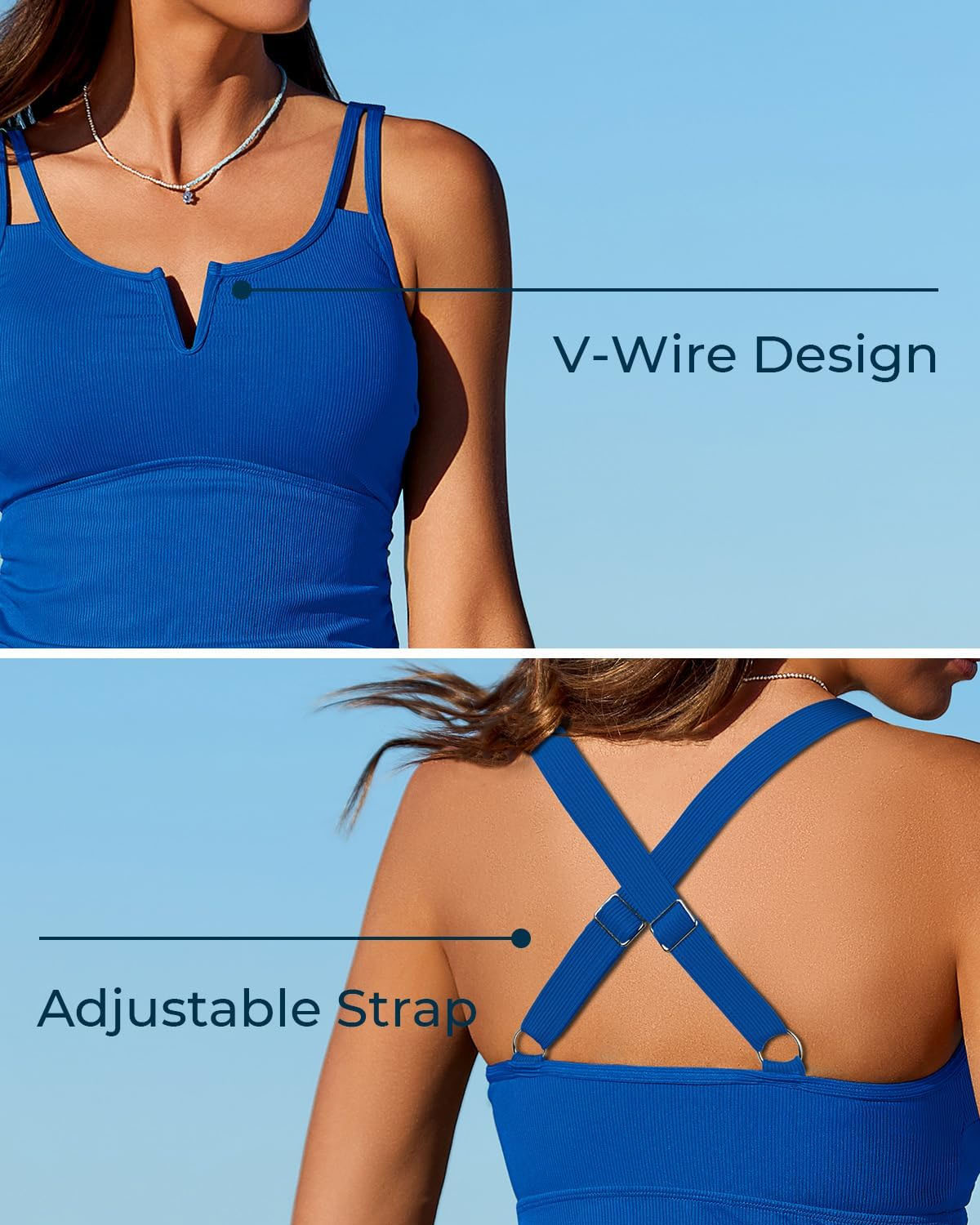 Tummy Control Two-Piece Tankini Top Avila Swim Swimwear Beachwear