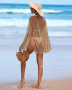 Beach Casual Sparkle Knit Cover Up Dress