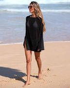 Beach Casual Sparkle Knit Cover Up Dress